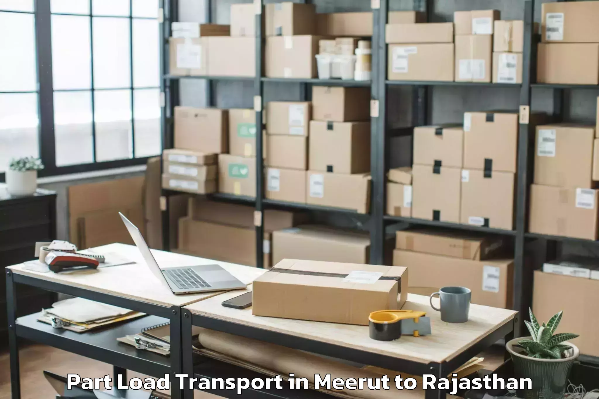 Top Meerut to Niit University Neemrana Part Load Transport Available